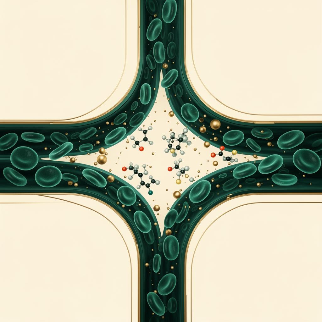 Illustration of glucose molecules being balanced in the bloodstream